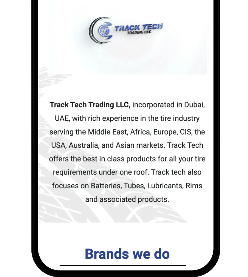 لقطة شاشة موقع Track Tech LLC