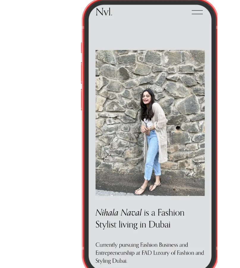 لقطة شاشة موقع NVL International Fashion Portfolio