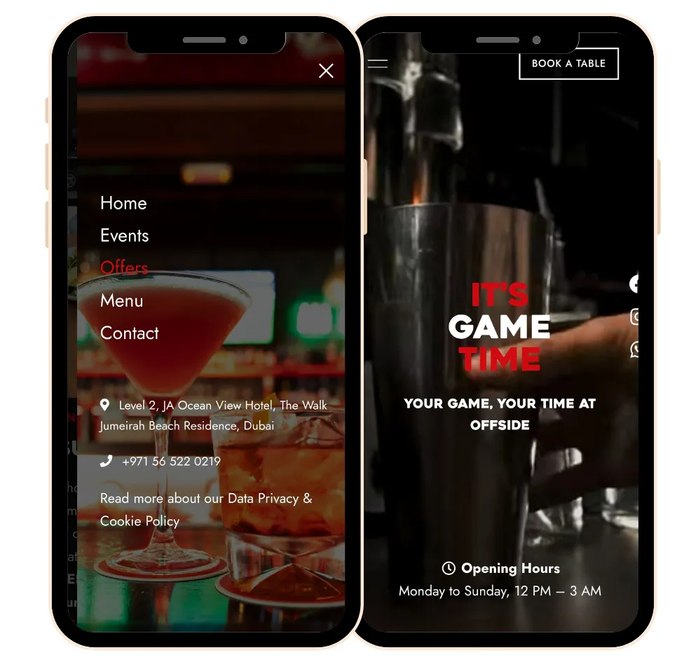 لقطة شاشة موقع Offside Dubai